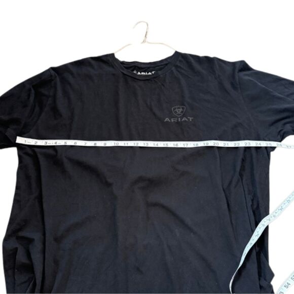 Ariat Men's Corporate Logo Short Sleeve Crew Neck Cotton T-Shirt Black Size XXL - Picture 4 of 6